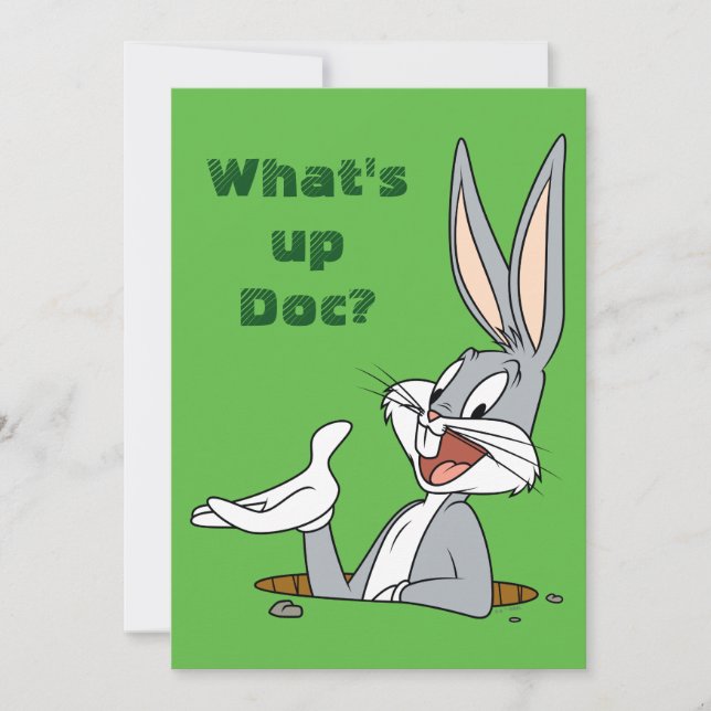 VAD HANDLAR DET OM DOC?™ BUGS BUNNY™ Kaninhål Kort (Framsida)