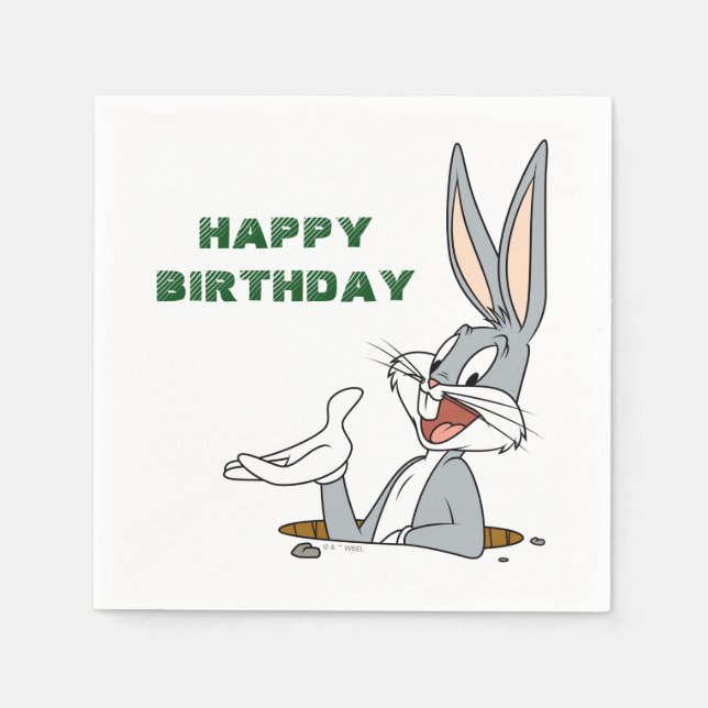 VAD HANDLAR DET OM DOC?™ BUGS BUNNY™ Kaninhål Pappersservett (Framsidan)