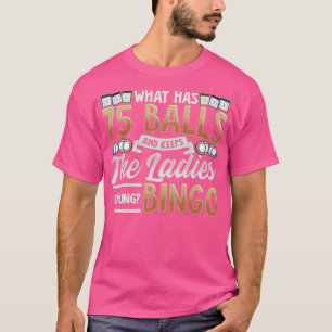 Vad har 75 Bollar och Behållor Dam som leker Tunna T Shirt
