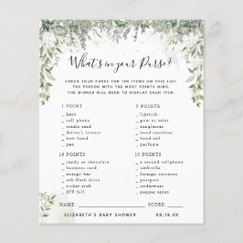 Vad har du i din handväska | Baby Shower Lek
