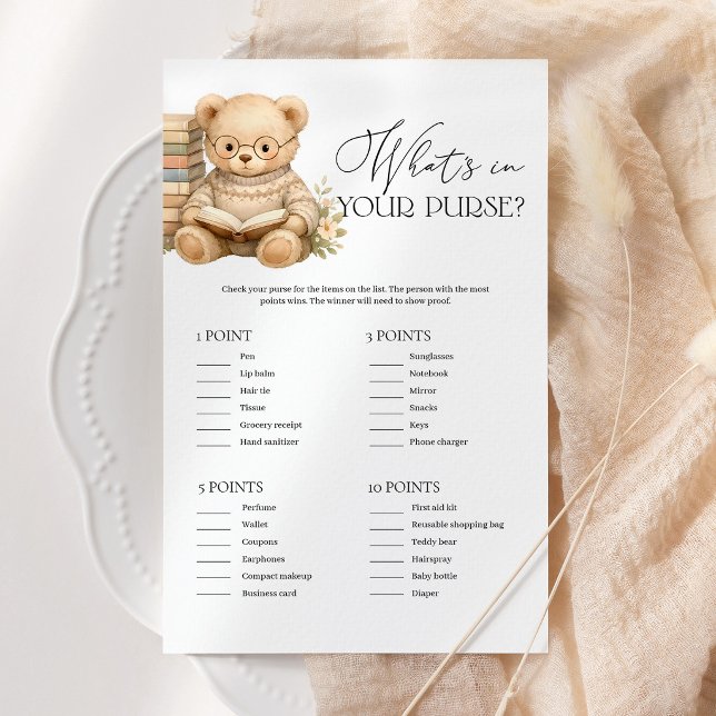 Vad Har Du I Din Handväska Björn Bebis Badrumslek (Skapare uppladdad)