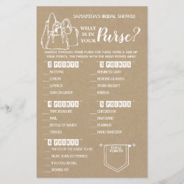 Vad har du i din handväska lantlig dusch tvåspråki