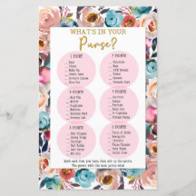 Vad har du i handväskan Duschspel, Duschspel för b