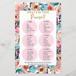 Vad har du i handväskan Duschspel, Duschspel för b