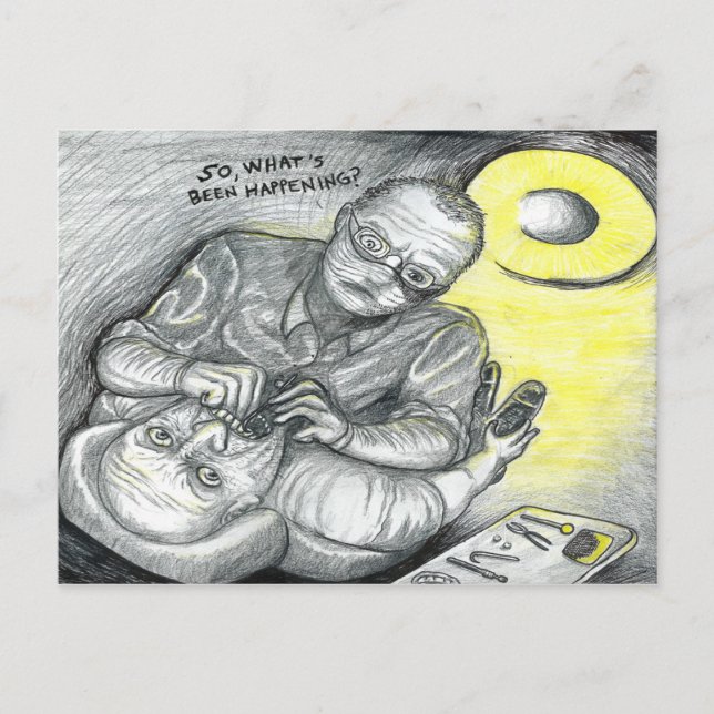 Vad har hänt? vykort (Framsida)