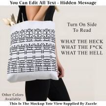 Vad Heck Editable Gömt Message 153BW Slang