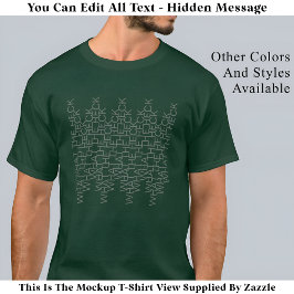 Vad Heck Gömt Message 142GG Modern Trendig T Shirt