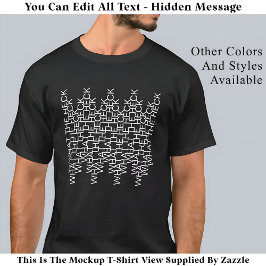 Vad heck Gömt Message 142WB Modern Trendig T Shirt
