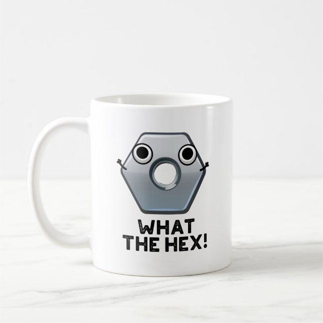 Vad Hex Funny Hexagon Shape Pun Kaffemugg (Vänster)