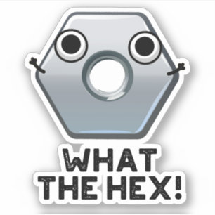 Vad Hex Funny Hexagon Shape Pun Klistermärken