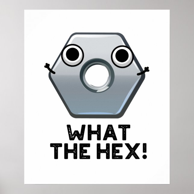 Vad Hex Funny Hexagon Shape Pun Poster (Framsidan)