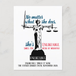 Vad hon än gör är hon osympatisk för politik vykort