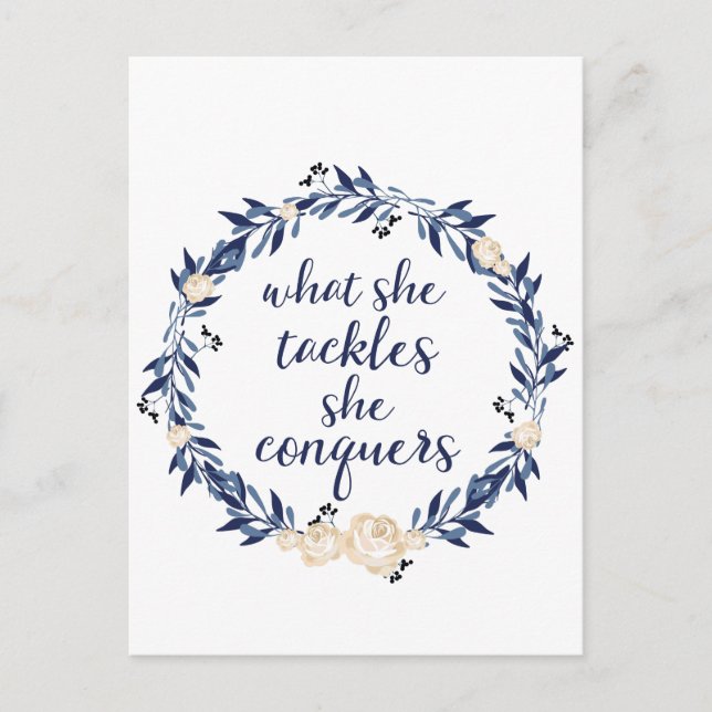 Vad hon tar upp, erövrar hon vykort (Framsida)