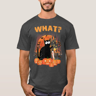 Vad Humor Murder Black Cat, Kitten Halloween kosta T Shirt