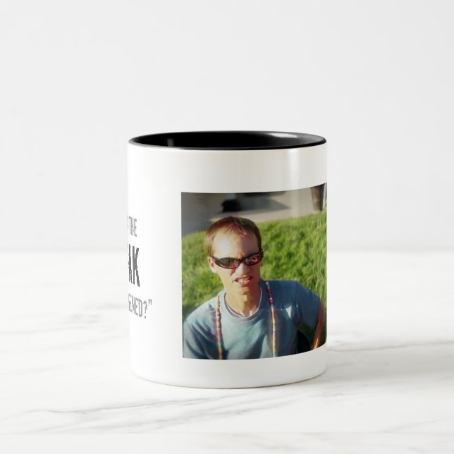 "Vad i det onormalt som händs precis? ", Två-Tonad Mugg (Center)