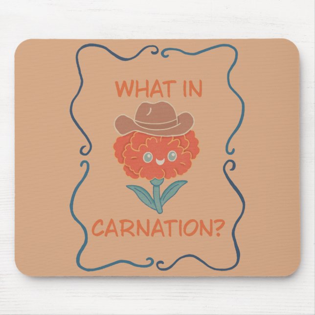 Vad i Nejlika Rollig Cowboy Blomma Musmatta (Framsidan)