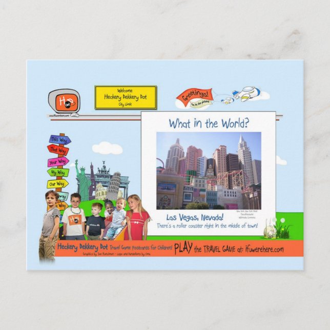 Vad i världen? Las Vegas! Vykort (Framsida)