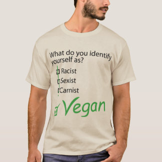 Vad identifierar sig du yourself som? Vegan. Tee