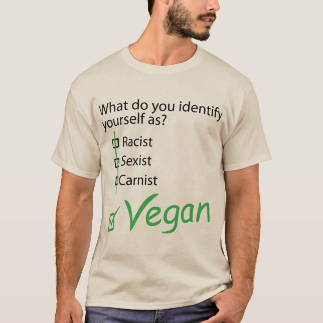 Vad identifierar sig du yourself som? Vegan. Tee (Framsida)