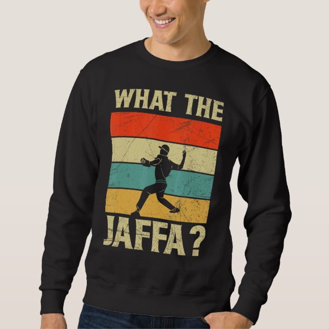 Vad Jaffa citat för en kricketspelargrupp? Lång Ärmad Tröja (Framsida)