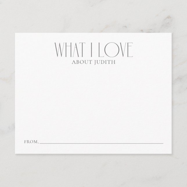 Vad jag Kärlek Keepsaké? Rådkort (Framsida)