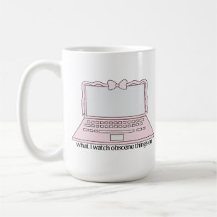 Vad jag tittar på Obscena saker på söt bärbar dato Kaffemugg