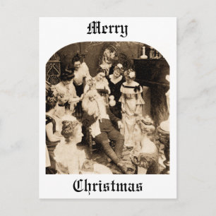 Vad jultomten gör den 26 december - Vintagen Helg Vykort