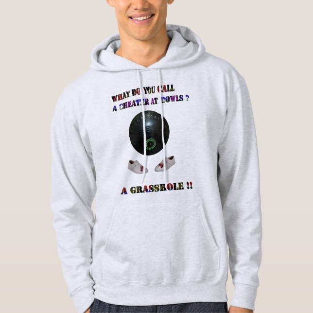 Vad kallar du en tuff på Gräsmatta Bowls? Hoodie (Framsida)