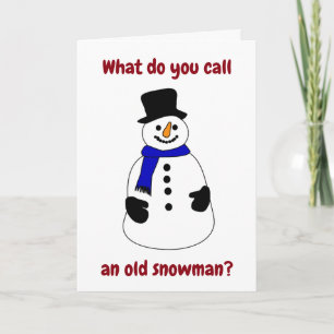 VAD KALLAR DU ETT "GAMLA SNÖGUBBE" CHRISTAMS HUMOR HELGKORT