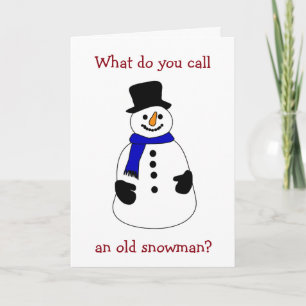 VAD KALLAR DU ETT "GAMLA SNÖGUBBE" CHRISTAMS HUMOR HELGKORT