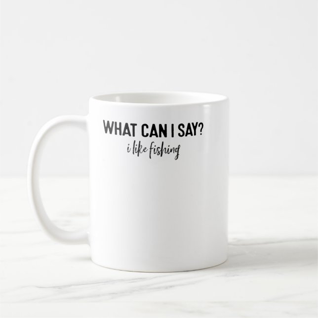 Vad kan jag säga att jag tycker om fiske? kaffemugg (Vänster)