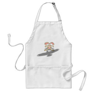 Vad..? Kanin Tecknad Apron Förkläde