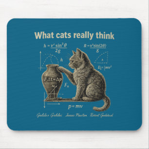 Vad katter tycker är rolig vetenskap katt vintage musmatta