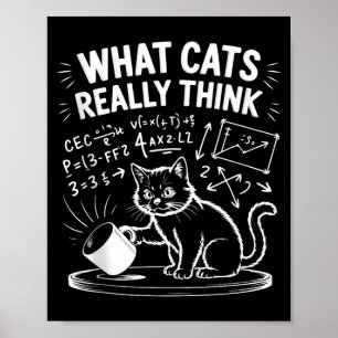 Vad katter tycker är roligt katt meme fysik humor  poster