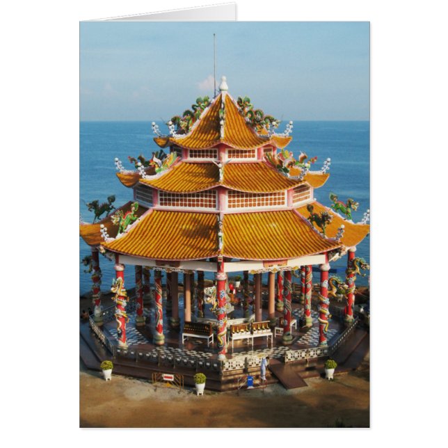 Vad Koh Loi? Sriracha, Chonburi, Thailand-kort Hälsningskort (Framsidan)