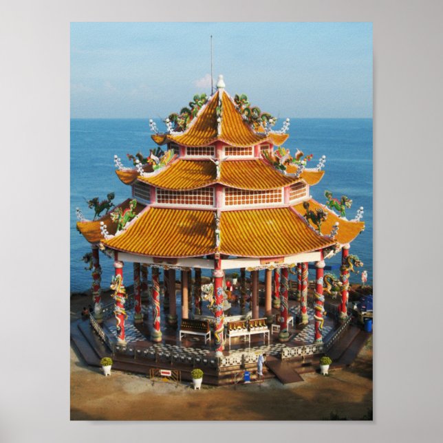 Vad Koh Loi? Sriracha, Chonburi, Thailand Poster (Framsidan)