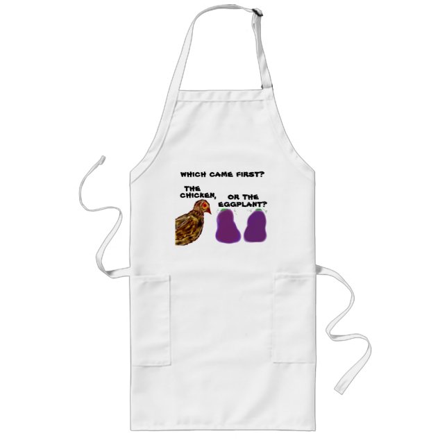 Vad kom först? Apron Långt Förkläde (Framsidan)