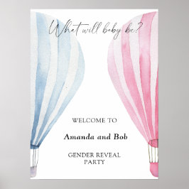 Vad kommer baby att bli gender att visa välkommen poster