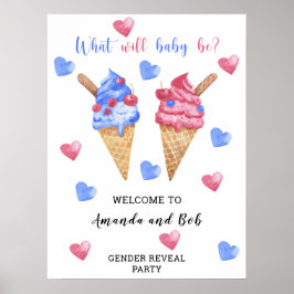 Vad kommer baby att bli gender att visa välkommen poster