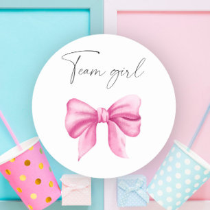 Vad kommer baby att bli lagflicka? runt klistermärke