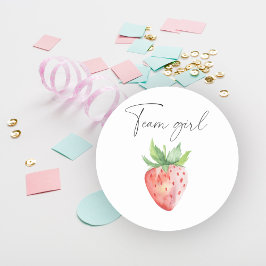 Vad kommer baby att bli lagflicka? runt klistermärke