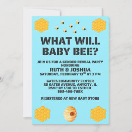 Vad kommer Baby Bee att vara för kön Inbjudningar