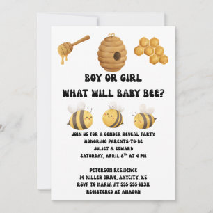 Vad kommer Baby Bee att vara för kön Inbjudningar