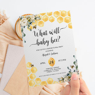 Vad kommer baby Bee gender att visa inbjudan? Inbjudningar