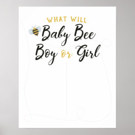 Vad kommer Baby Bee Gender Reveal att Poster
