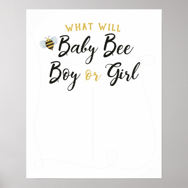 Vad kommer Baby Bee Gender Reveal att Poster (Framsidan)