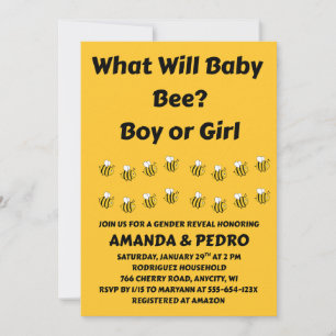 Vad kommer Baby Bee Köns Avslöjande Att Vara Inbjudningar