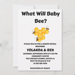 Vad Kommer Baby Bee Köns Avslöjande Inbjudningar