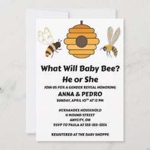 Vad Kommer Baby Bee Köns Avslöjande Inbjudningar