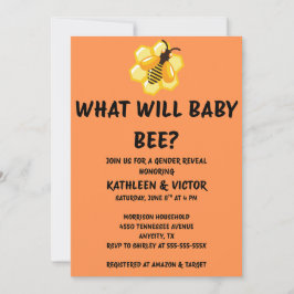 Vad Kommer Baby Bee Köns Avslöjande Inbjudningar